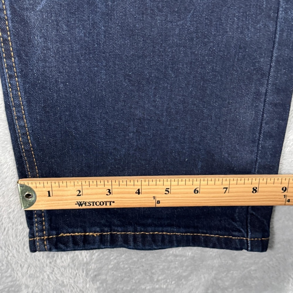 Levis 505 Jeans Mens 38x30 Blue Straight Leg Stretch Denim Dark Wash Casual - Picture 8 of 14